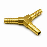Fitting, Brass Fitting, Y Connector for Hose, zaa. YCH    8 mm (ID) ; Qty = 5; FIT-B-YCHY-8-5