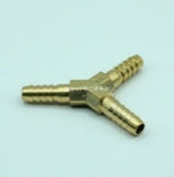Fitting, Brass Fitting, Y Connector for Hose, zab. YCH    9.5 mm ID ; Qty = 5; FIT-B-YCHY-YCH-9.5-5